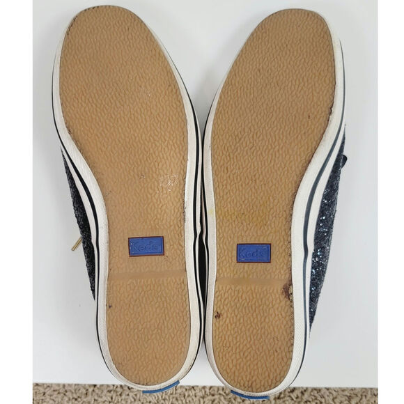 Keds X Kate Spade New York Glitter Sneakers in Black, sz 9 - Picture 11 of 15